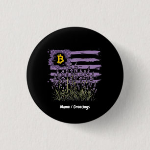 Amerikaanse vlag Bitcoin BTC Revolution Grappige C Ronde Button 3,2 Cm