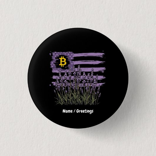 Amerikaanse vlag Bitcoin BTC Revolution Grappige C Ronde Button 3,2 Cm (Voorkant)