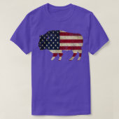 Amerikaanse vlag bizon t-shirt (Design voorkant)