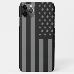 Amerikaanse vlag Black Gray Case-Mate iPhone Case