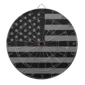Amerikaanse vlag Black Gray Dartbord (Voorkant)