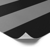 Amerikaanse vlag Black Gray Poster (Hoek)