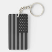 Amerikaanse vlag Black Gray Sleutelhanger (achterkant)