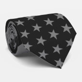 Amerikaanse vlag Black Gray Stropdas (Opgerold)