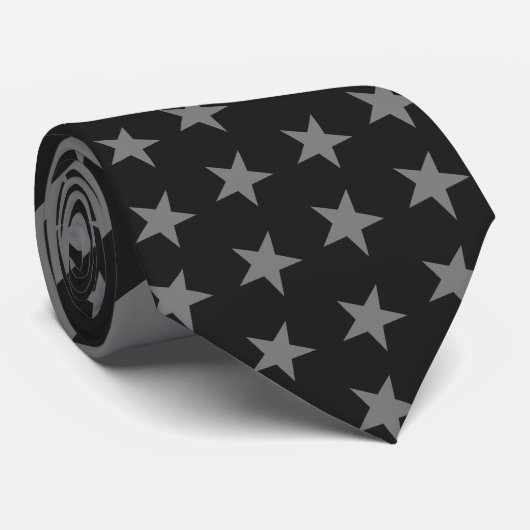 Amerikaanse vlag Black Gray Stropdas (Opgerold)