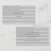 Amerikaanse vlag Black Gray Visitekaartje (Voorkant / Achterkant)