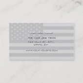 Amerikaanse vlag Black Gray Visitekaartje (Achterkant)