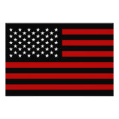 Amerikaanse vlag Black Red White Foto Afdruk (Voorkant)