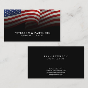 Amerikaanse vlag   Black Visitekaartje
