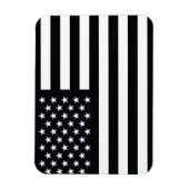 Amerikaanse vlag Black White Magneet (Verticaal)