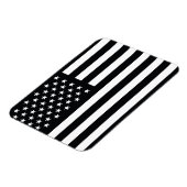 Amerikaanse vlag Black White Magneet (Linkerzijde)