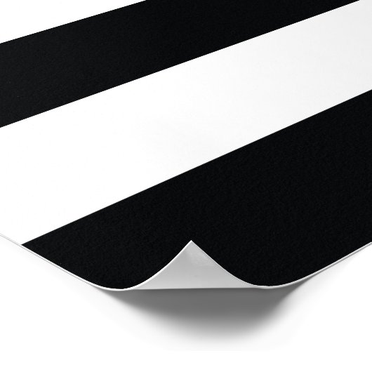 Amerikaanse vlag Black White Poster (Hoek)