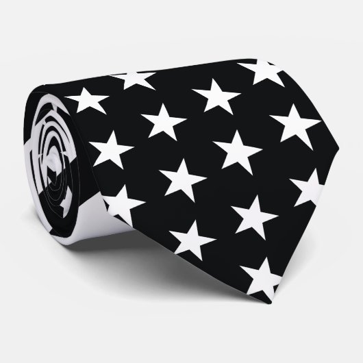 Amerikaanse vlag Black White Stropdas (Opgerold)