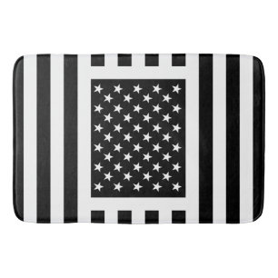 Amerikaanse vlag Black & White USA Unique American Badmat