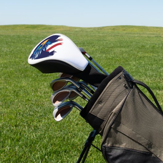 Amerikaanse vlag Blad Eagle Golfheadcover (Insitu)