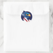 Amerikaanse vlag Blad Eagle Ronde Sticker (Tas)
