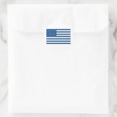 Amerikaanse vlag - blauw ronde sticker (Tas)