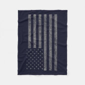 Amerikaanse vlag Blauwe Grunge met naam Fleece Deken (Voorkant)