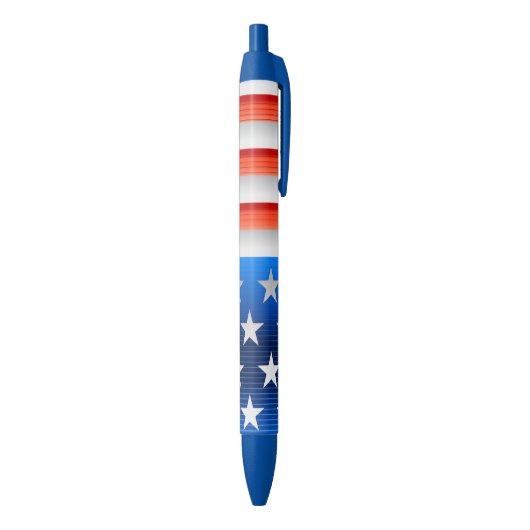 Amerikaanse vlag blauwe inkt pen (Achterkant (Verticaal))