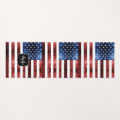 Amerikaanse vlag blauwe sparren glitterpatroon Mon Yogamat (Voorkant (horizontaal))