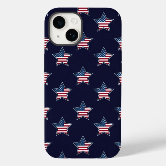 Amerikaanse vlag Blauwe sterren met schuine strepe Case-Mate iPhone Case (Achterkant)