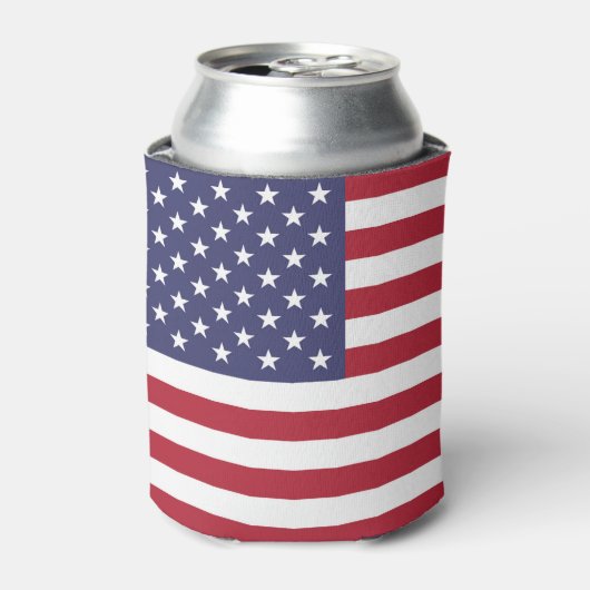 Amerikaanse vlag blikjeskoeler (Blikje Voorkant)