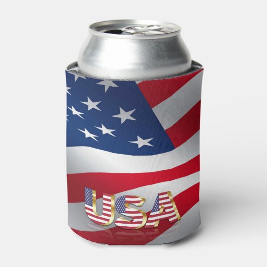 Amerikaanse vlag blikjeskoeler (Blikje Voorkant)
