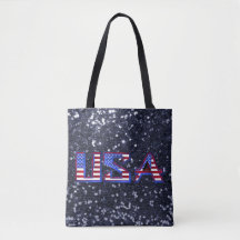 Amerikaanse vlag Blue Faux Glitter