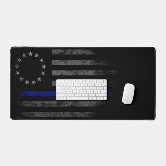 Amerikaanse vlag Blue Line Fire & Rescue Bureaumat (Keyboard & Muis)