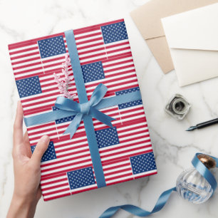 Amerikaanse vlag Blurred Cadeaupapier