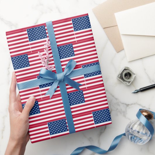 Amerikaanse vlag Blurred Cadeaupapier (Geschenken)