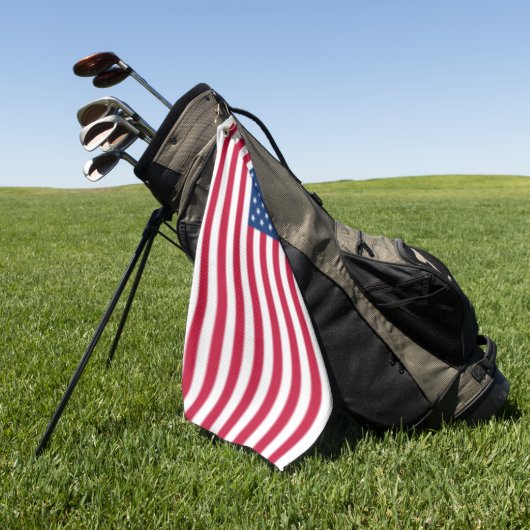 Amerikaanse vlag Blurred Golfhanddoek (Groen)