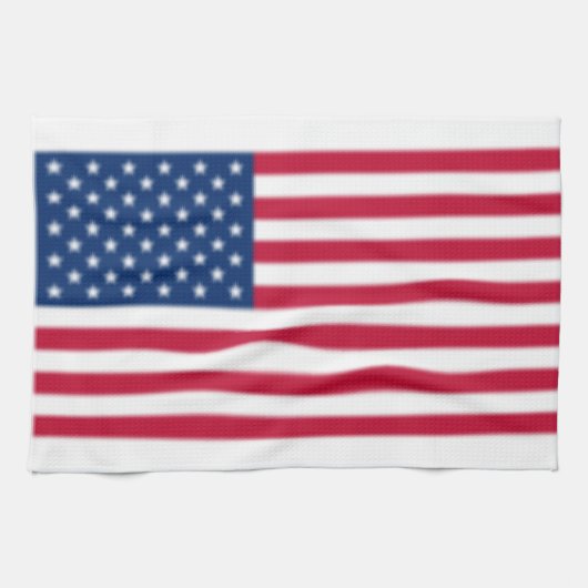 Amerikaanse vlag Blurred Theedoek (Horizontaal)