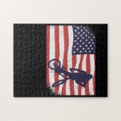 Amerikaanse vlag BMX Legpuzzel (Horizontaal)