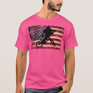 Amerikaanse vlag BMX Vlag BMX Rider T-shirt