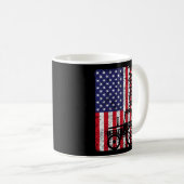 Amerikaanse vlag Boerderij Tractor Farming Koffiemok (Voorkant rechts)