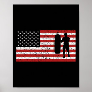 Amerikaanse Vlag Boksen Boksen Cadeau Mannen Vrouw Poster