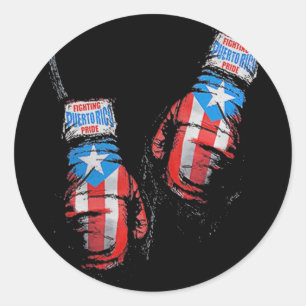 Amerikaanse Vlag Boksen Usa Handschoenen Gym Boxer Ronde Sticker