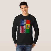Amerikaanse vlag & Bolivia vlag beste Gigi ooit fa T-shirt (Voorkant volledig)