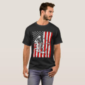Amerikaanse vlag boog jacht boogschieten t-shirt (Voorkant volledig)