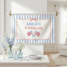 Amerikaanse Vlag Boog Meisje Verjaardag