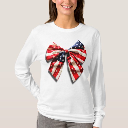 Amerikaanse Vlag Boog T-shirt (Voorkant)