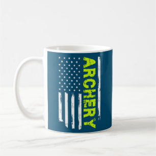 Amerikaanse Vlag Boogjacht Boog Boogschieten Herte Koffiemok