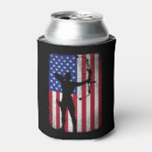 Amerikaanse vlag boogschieten bowhunting voor boog blikjeskoeler (Blikje Voorkant)