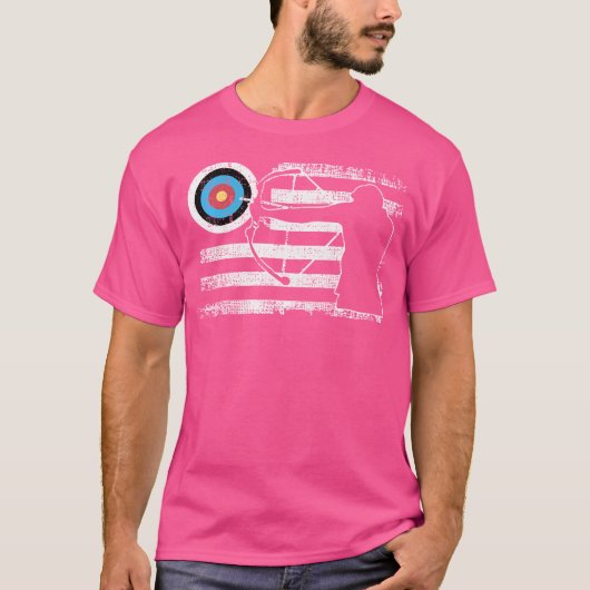 Amerikaanse vlag boogschieten t-shirt (Voorkant)