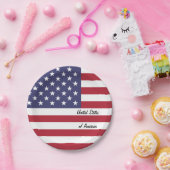 Amerikaanse vlag borden, Amerika patriotten / part Papieren Bordje (Feest)
