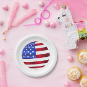 Amerikaanse vlag, Borden van het vierde papieren j Bordje (Feest)