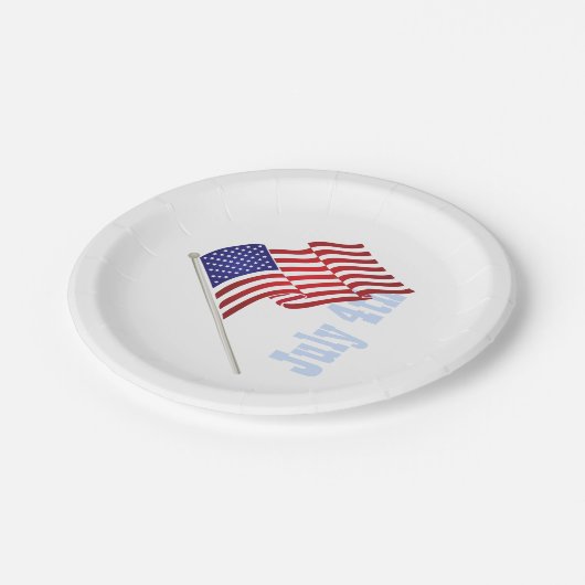 Amerikaanse vlag, Borden van het vierde papieren j Papieren Bordje (Gekanteld)