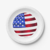 Amerikaanse vlag, Borden van het vierde papieren j Papieren Bordje (Voorkant)