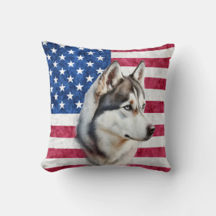 Amerikaanse Vlag Border Collie Hond huisdieren Kussen